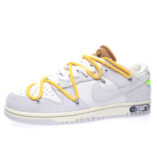 Off-White™ x Nike SB Dunk Low Lot 39/50 Light grey rice white brown yellow