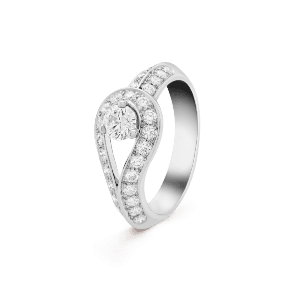 Couture solitaire ring