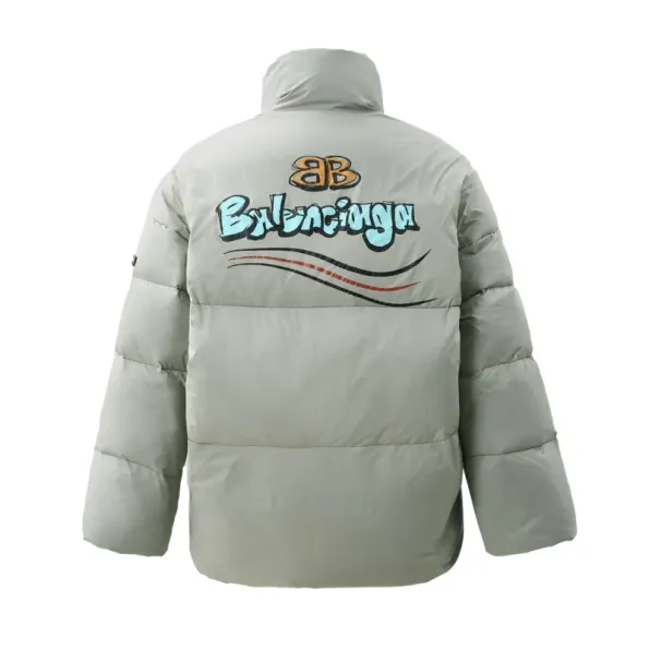 Balenciaga Down Jacket Off White With Logo