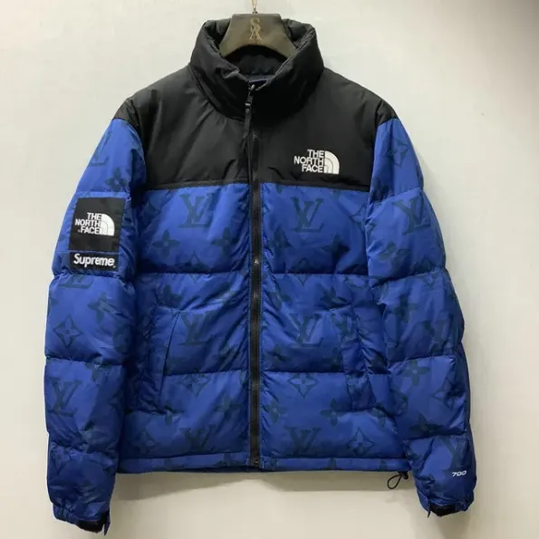 LV Down Jacket Blue And Black