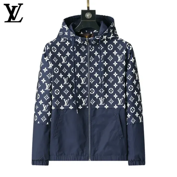 LV Jacket Nevy Blue And White