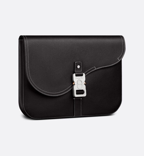 Dior Saddle A4 Pouch Black