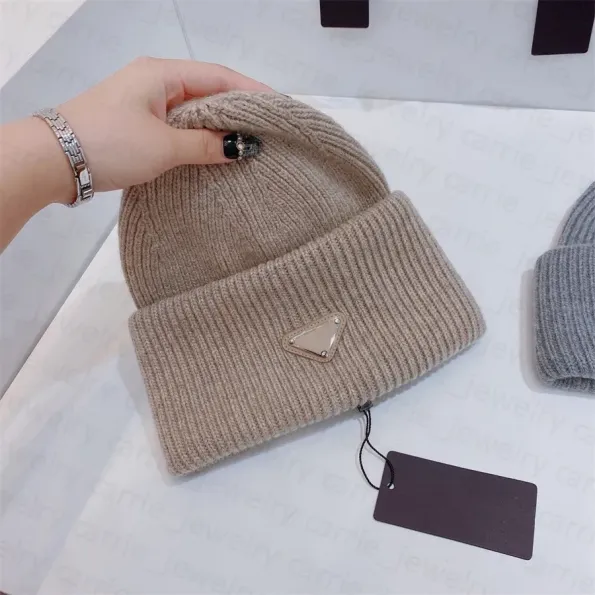 Prada Knitted Hat Beanie Beige