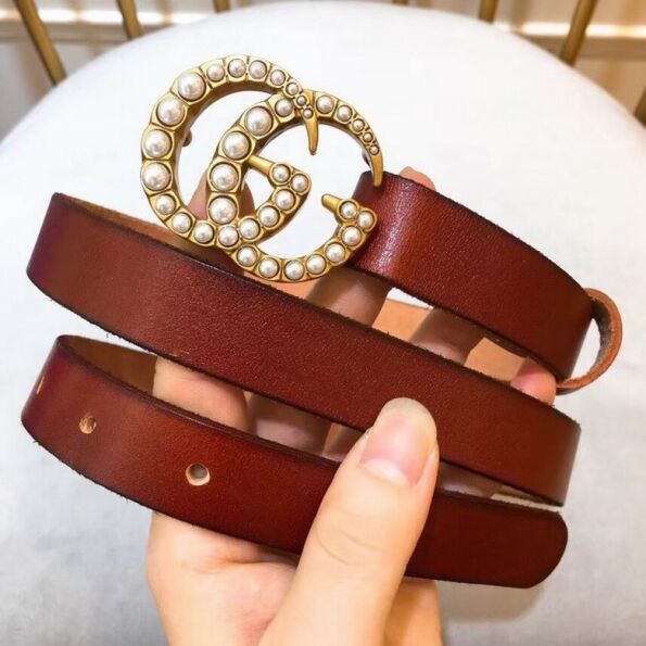 Gucci Belt 20mm 90-110cm Red