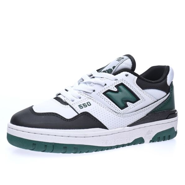 New Balance BB550 "Leather white black dark green"