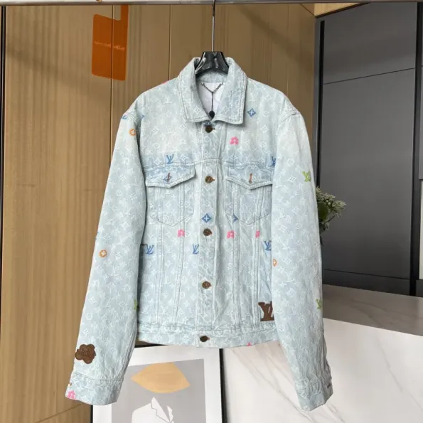 LV Denim Jacket Sky Blue